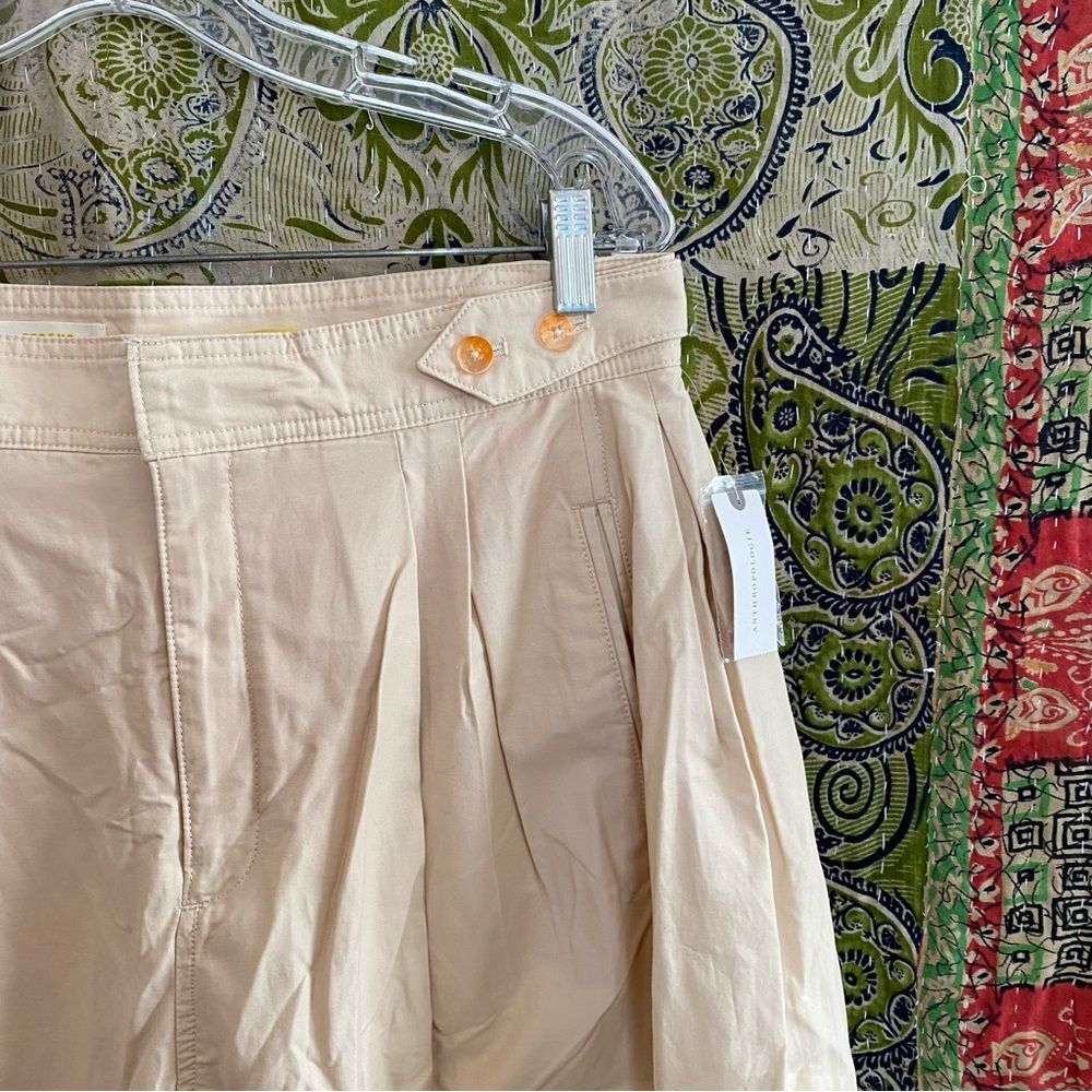 NWT Maeve by Anthropologie Neutral Utility Barrel Trouser Pants Size 12 - Picture 4 of 16